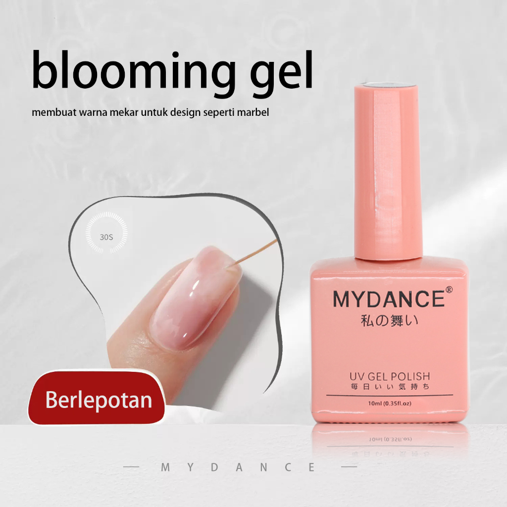 GEL BLOOMING MARBLE GEL / KUTEK GEL MARMER PECAH WARNA BLOOMING GEL