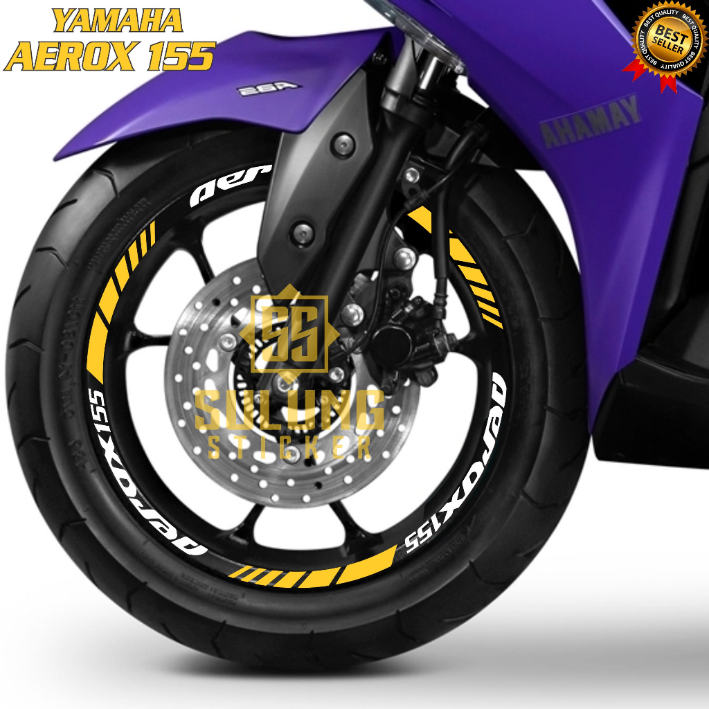 Stiker Velg Motor Yamaha Aerox 155 Sticker Cutting Aksesoris Variasi Pelek