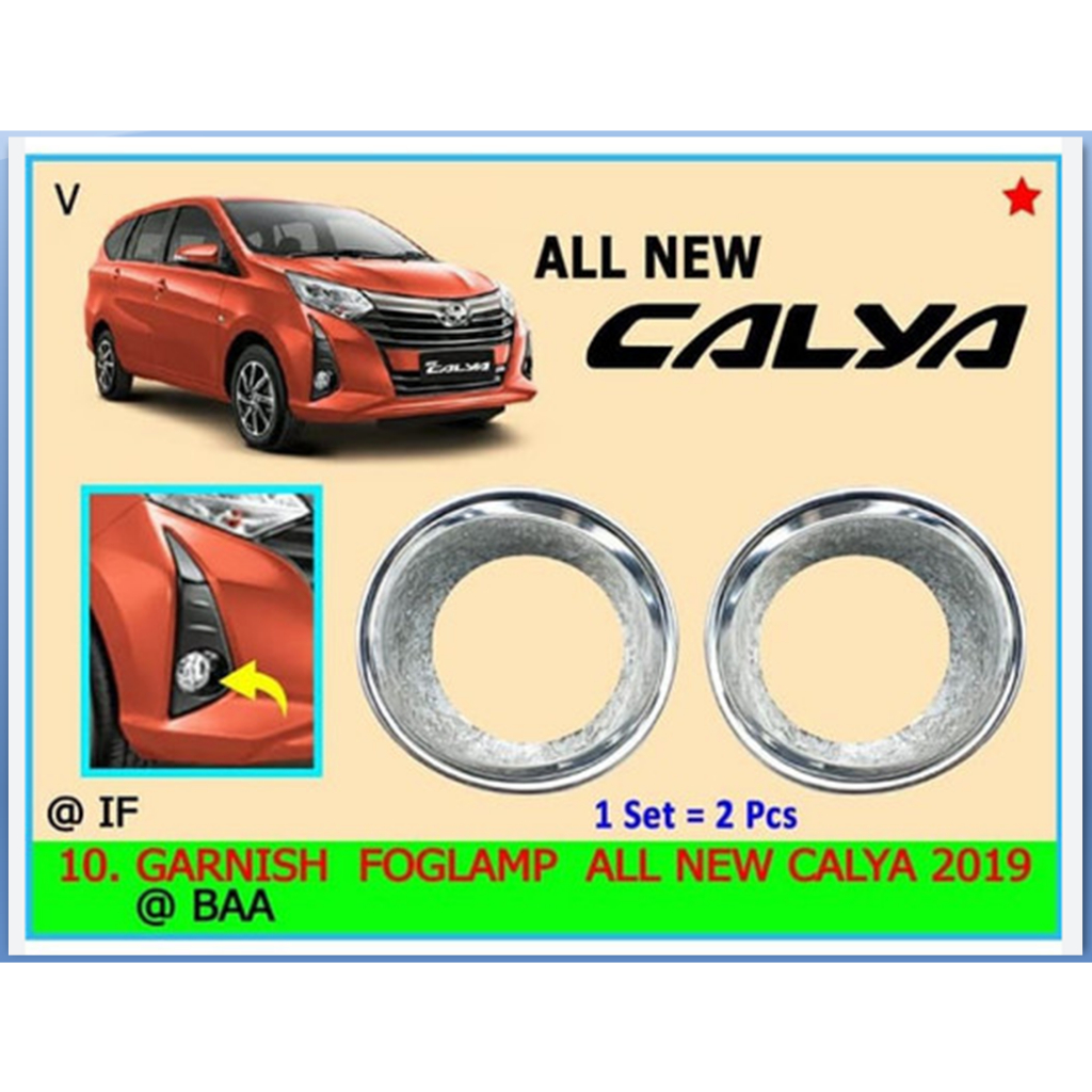 RING COVER FOGLAMP CALYA 2019 - COVER RING FOGLAMP CALYA 2019 CHROME-COVER FOGLAMP CALYA 2019 CHROME