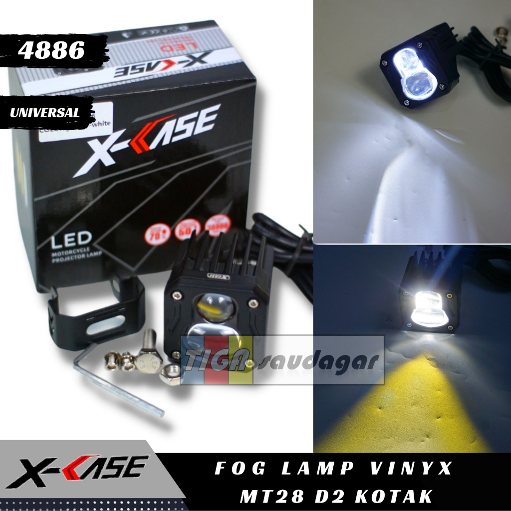 FOGLAMP LED LASER MT28 VINYX X-CASE  KOTAK LAMPU TEMBAK SOROT LED MOBIL MOTOR UNIVERSAL