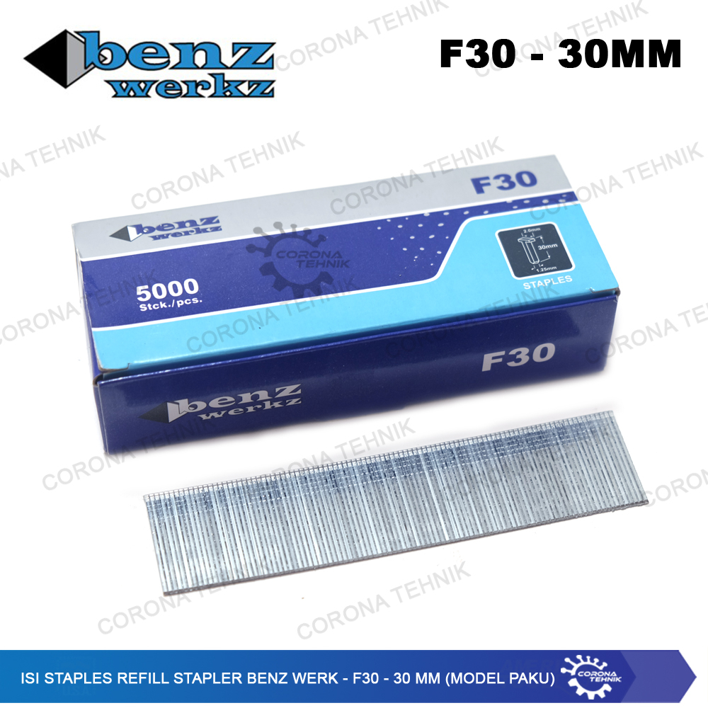 F30 - 30 mm (Model Paku) -  Isi Staples Refill Stapler Benz Werk
