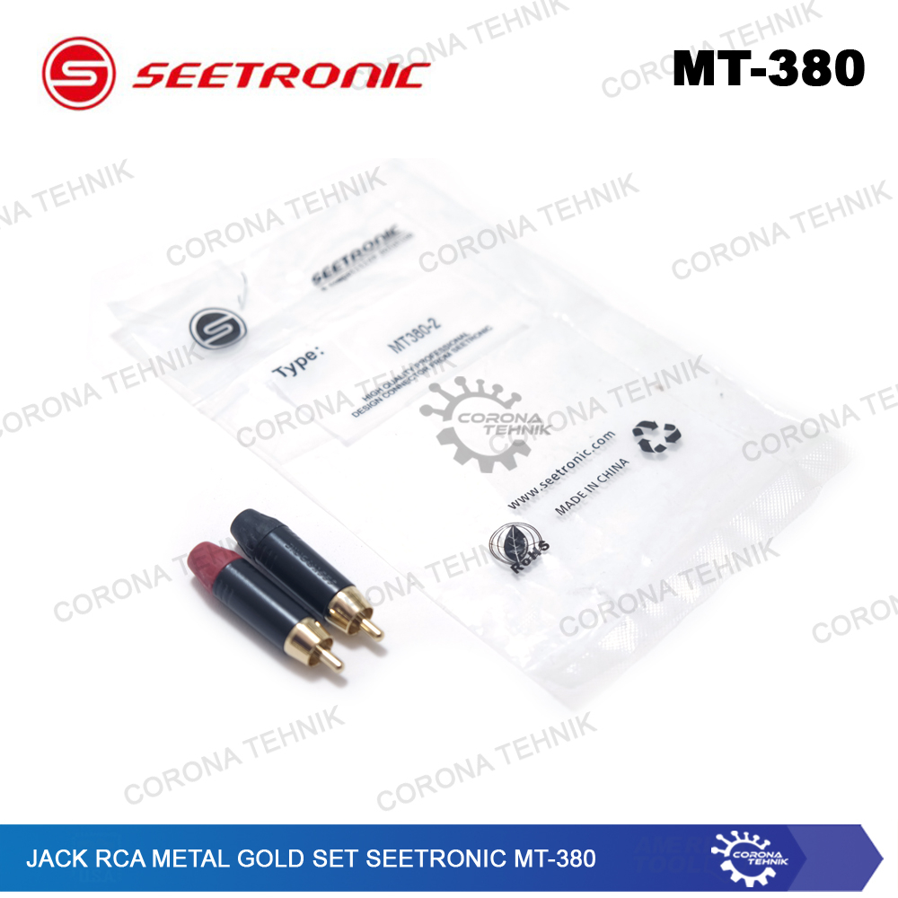 MT-380 Jack RCA Metal Gold Set Seetronic