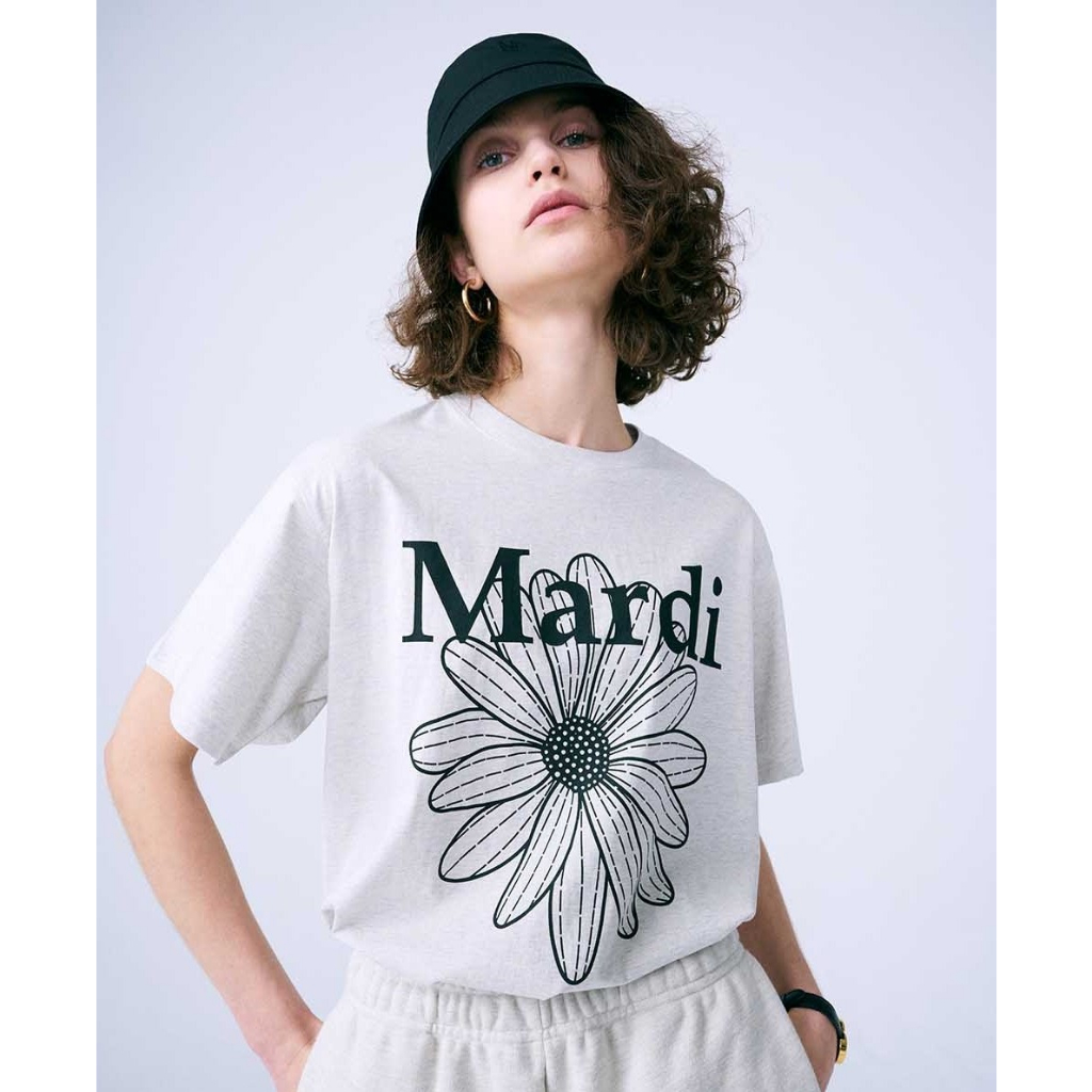 MARDI MERCREDI TSHIRT FLOWERMARDI (OATMEAL BLACK)