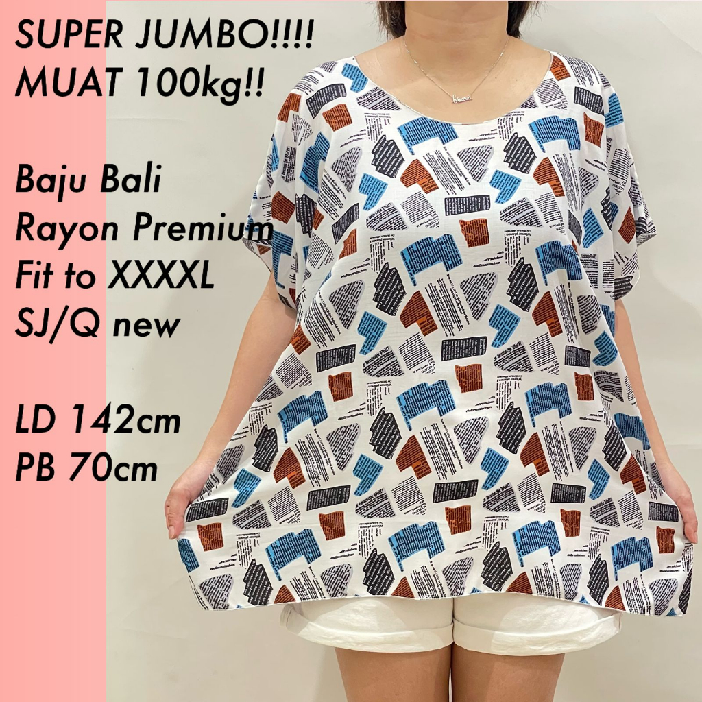 Baju blus|Atasan Jumbo neci fit to XXXXL Rayon Premium SJ/KORAN Real Pict