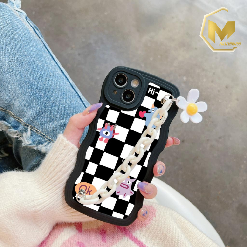 GC54 GC63 CASE CASING SILIKON WAVY WAVE CARACTER RANTAI BUNGA FOR REALME C21Y C25Y C30 C30S NARZO 50I PRIME C31 C33 C35 50A PRIME MA4996