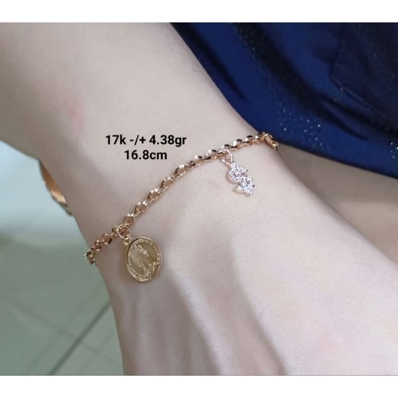 Gelang rantai emas 75 dollar