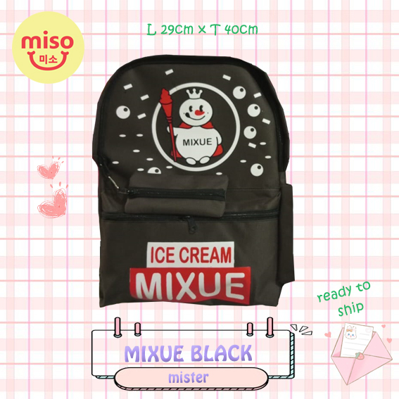 TAS RANSEL MIXUE SEKOLAH ANAK PAUD TK SD / TAS ANAK PEREMPUAN LAKI LAKI TK SD ES KRIM MIXUE