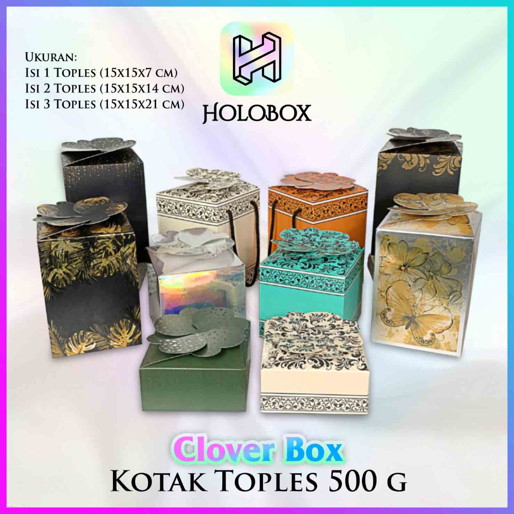 

Box Hampers Toples 500 gr isi 3 / Kotak Packaging Jar isi 2 / Gift Box
