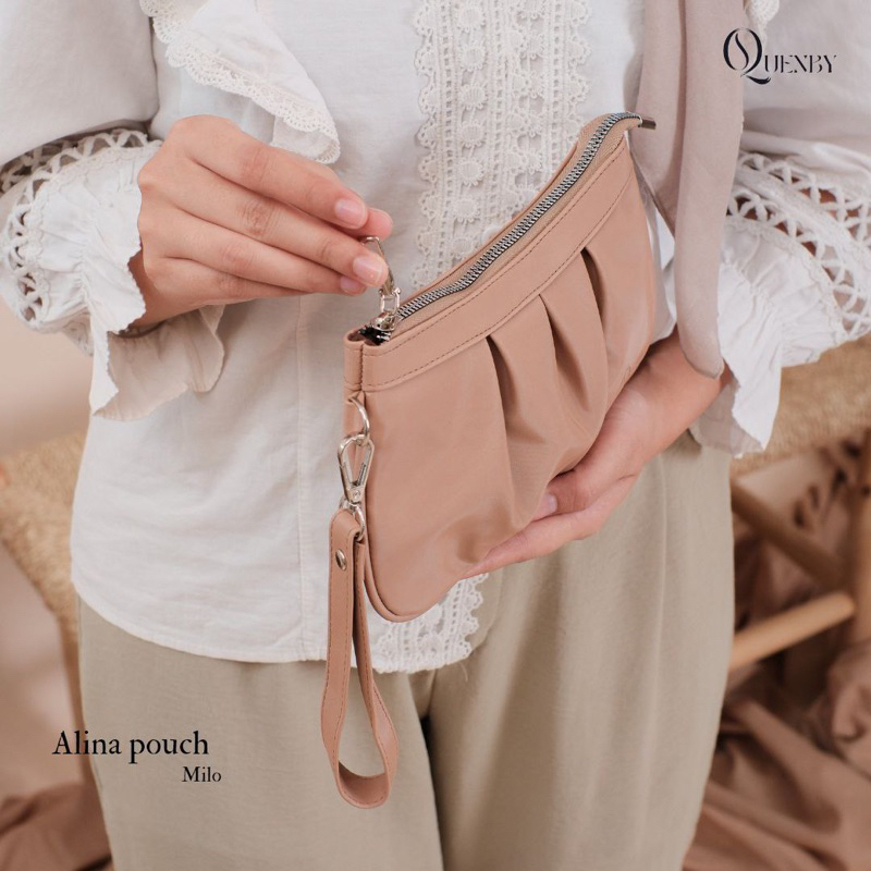 ALINA POUCH BY QUENBY TAS WANITA MURAH BAHAN CHOCOLY