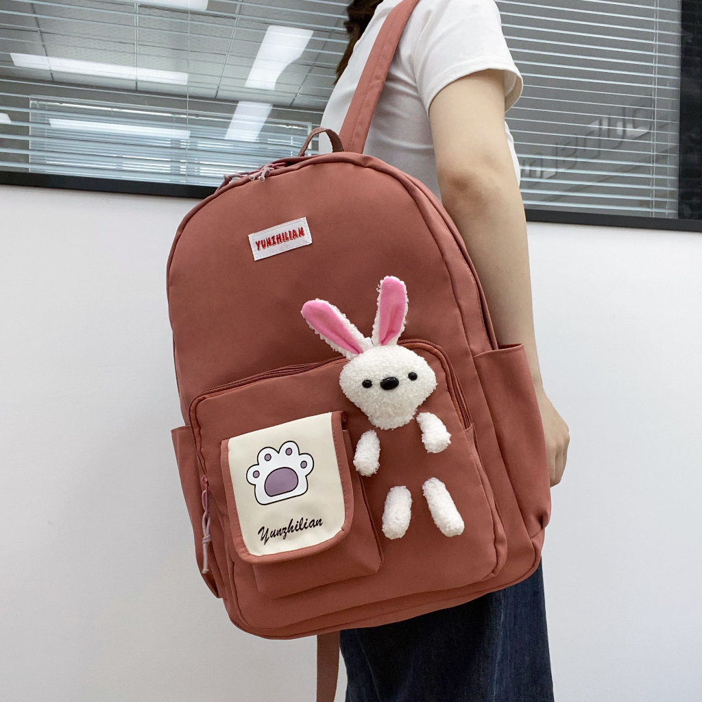 Tas Ransel Sekolah CLOUDS' LOVE 12605 Backpack Remaja Muat Laptop 16inch Bahan Anti Air WATCHKITE WKOS