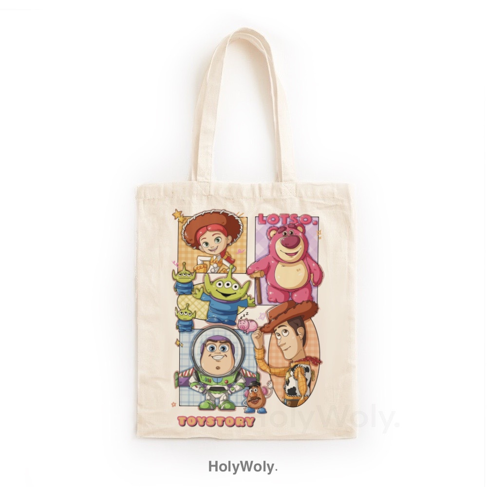 HW Tote Bag Kanvas Motif TOY STORY / ToteBag Canvas UNISEX