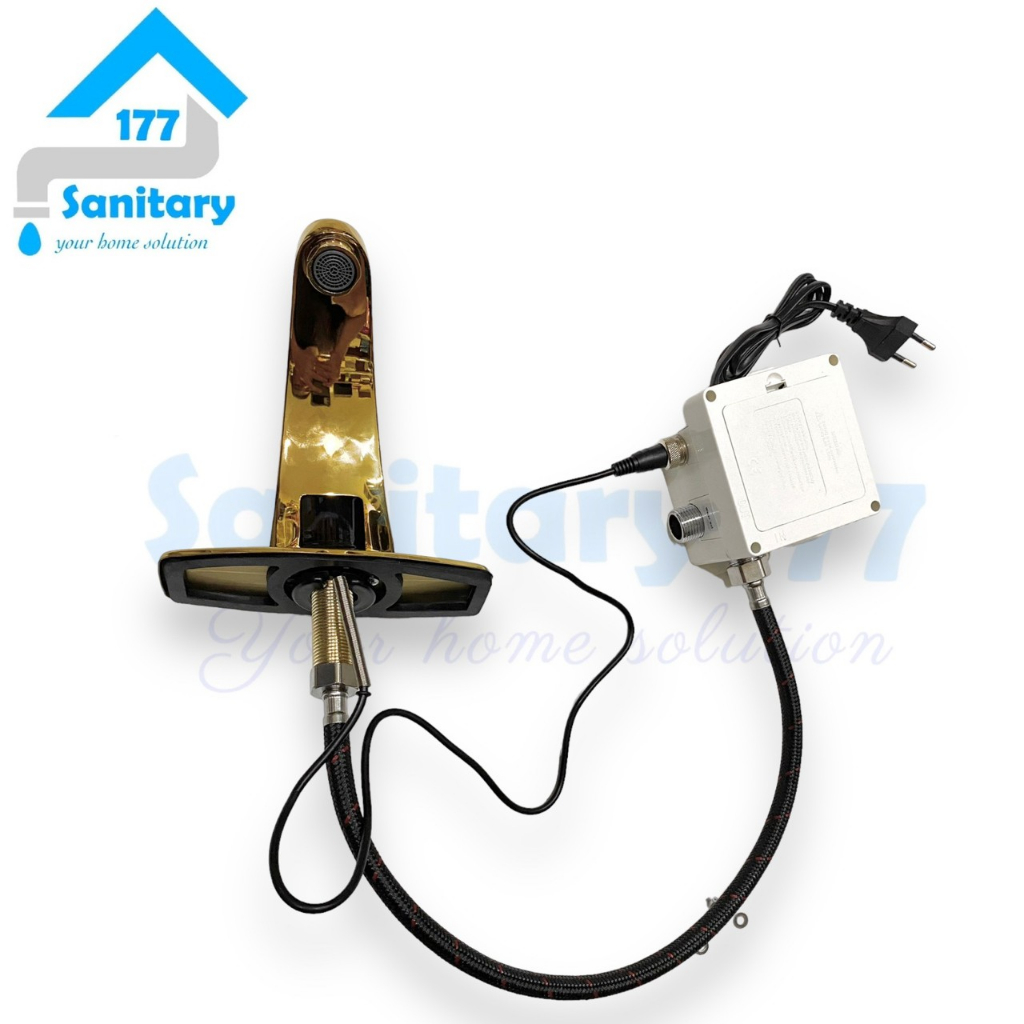 Kran GOLD sensor wastafel cuci tangan 8E-keran air otomatis cuci tangan emas antik automatic sensor basin faucet brass