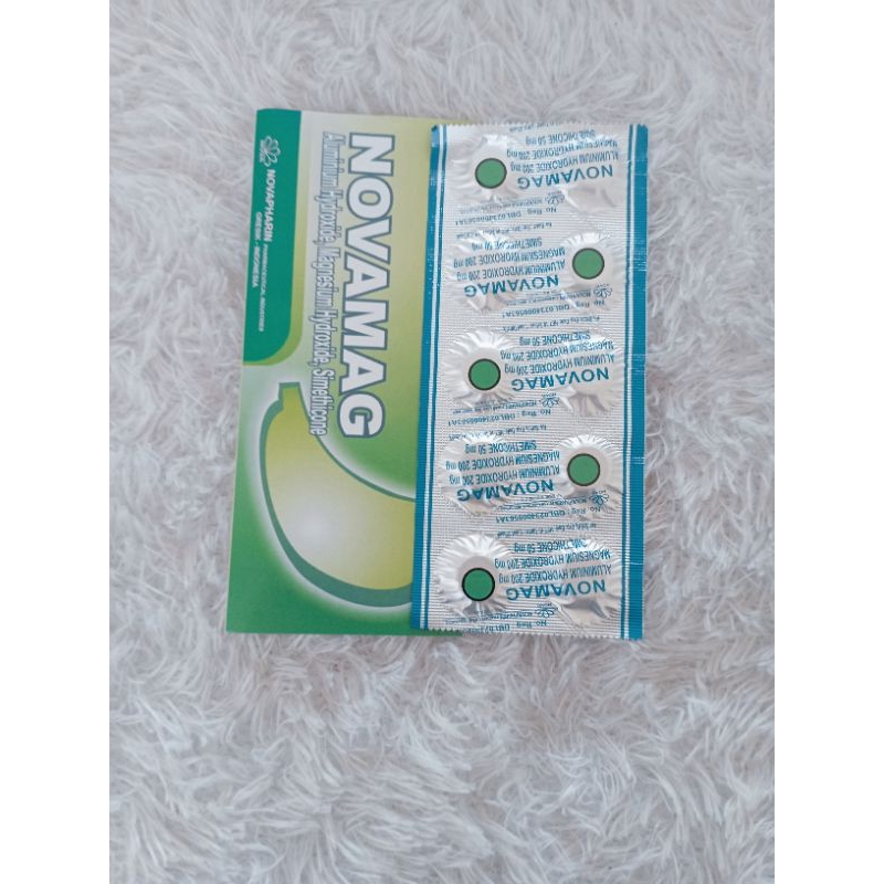 NOVAMAG 1STRIP 10TABLET KUNYAH | OBAT MAAG