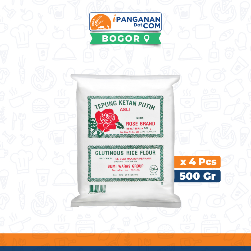 

Tepung Ketan Rose Brand 500 Gr x 4 Pack - BGR