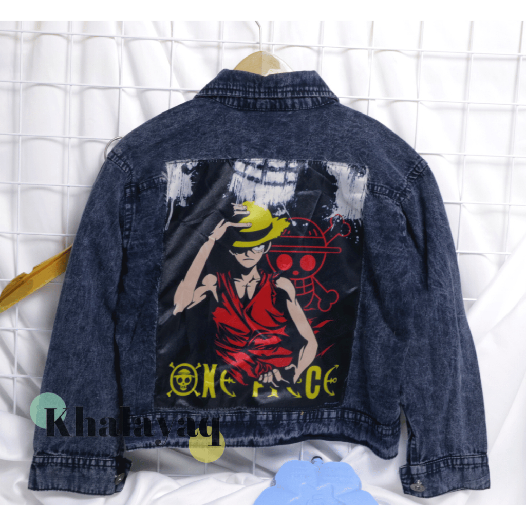 Jaket jeans Anak Gambar Karakter Anime Unisex Untuk Usia 1 - 9 tahun