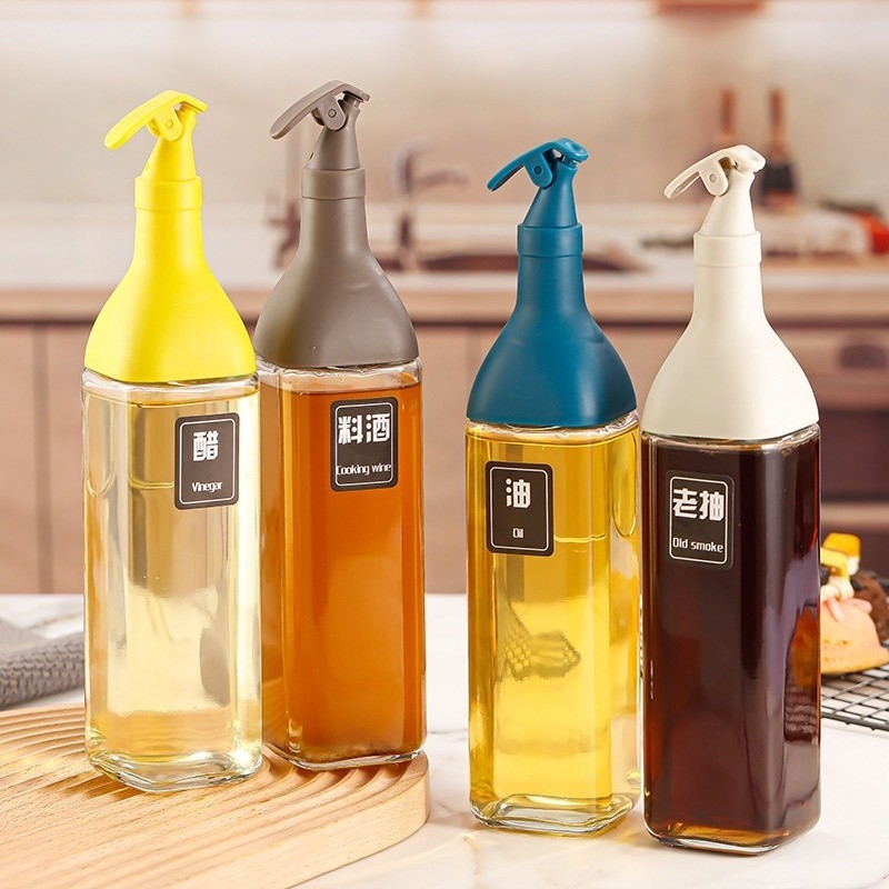 Oil Bottle Pourer Botol Minyak Goreng Kaca Kecap Cuka Zaitun Olive Set