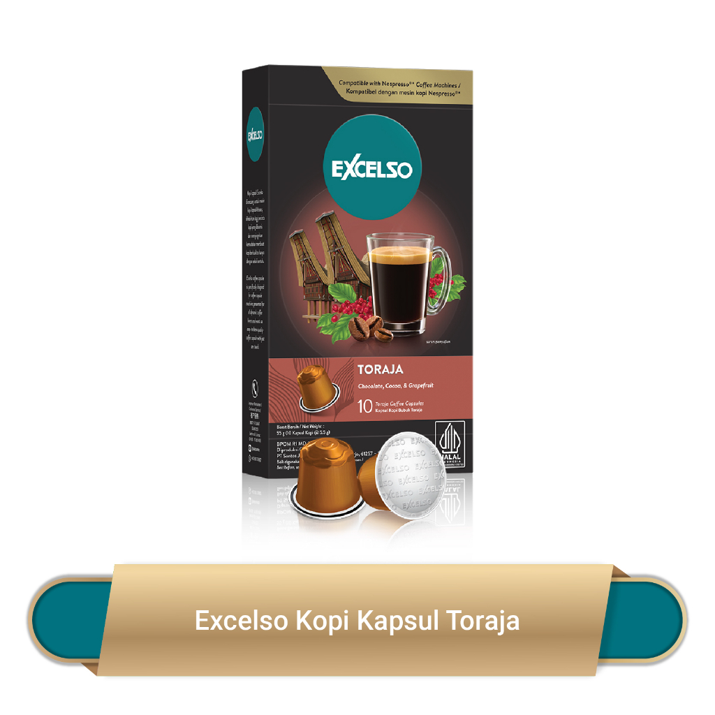 

Excelso Kopi Kapsul Toraja - Nespresso Compatible Coffee Capsule