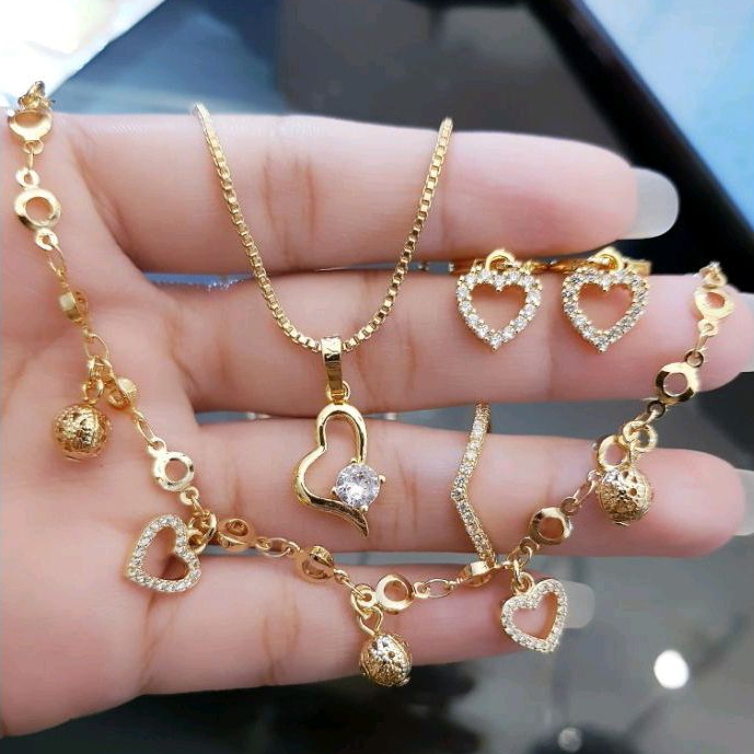 Set Perhiasan Xuping Wanita Terbaru Import Lapis Emas 18K 2706a10