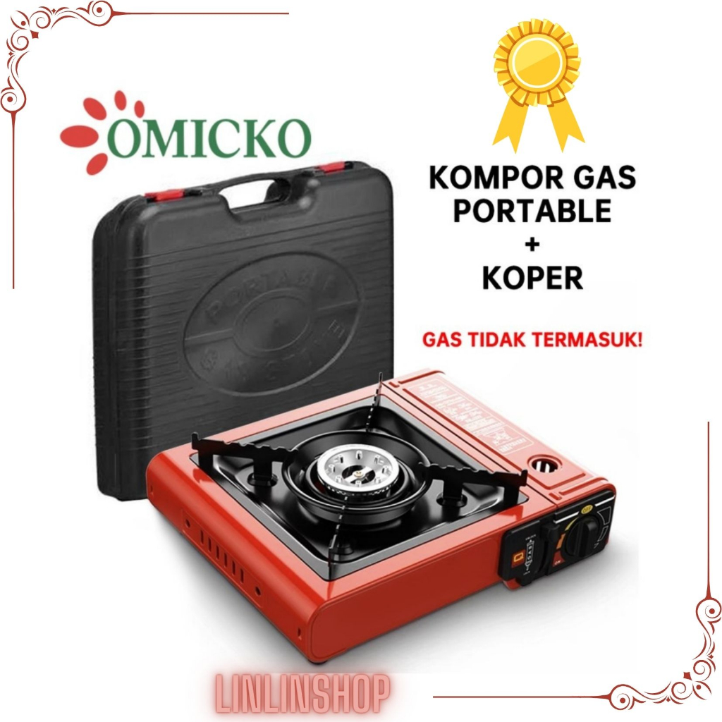 Kompor Gas Portable 2 In 1/ Kompor Portable / Tungku Gas OMICKO