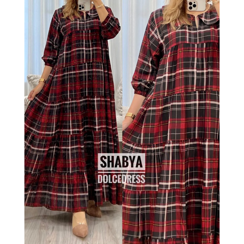 Daster Arab Dolce SHABYA Midi Dress Rayon Bumil Busui Flowy super klok