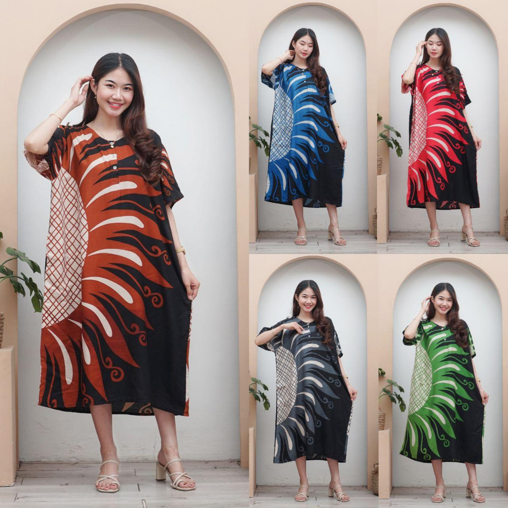 Daster jumbo ARIANA  LD 130 Daster Busui Baju Hamil Terbaru Kekinian Tidur Santai  - Batik Prass