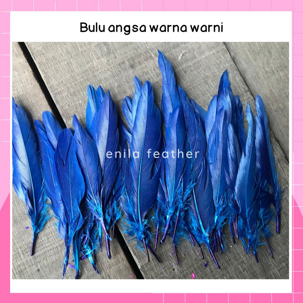 BULU ANGSA AYAM ASLI WARNA WARN PUTIH - AKSESORIS WANITA ANTING MURAH KALUNG FASHION - BULU AYAM HAL