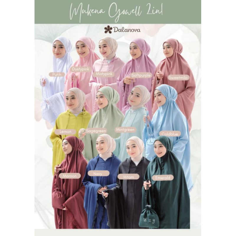 READY STOK mukena Gowell ORI by Dalanova