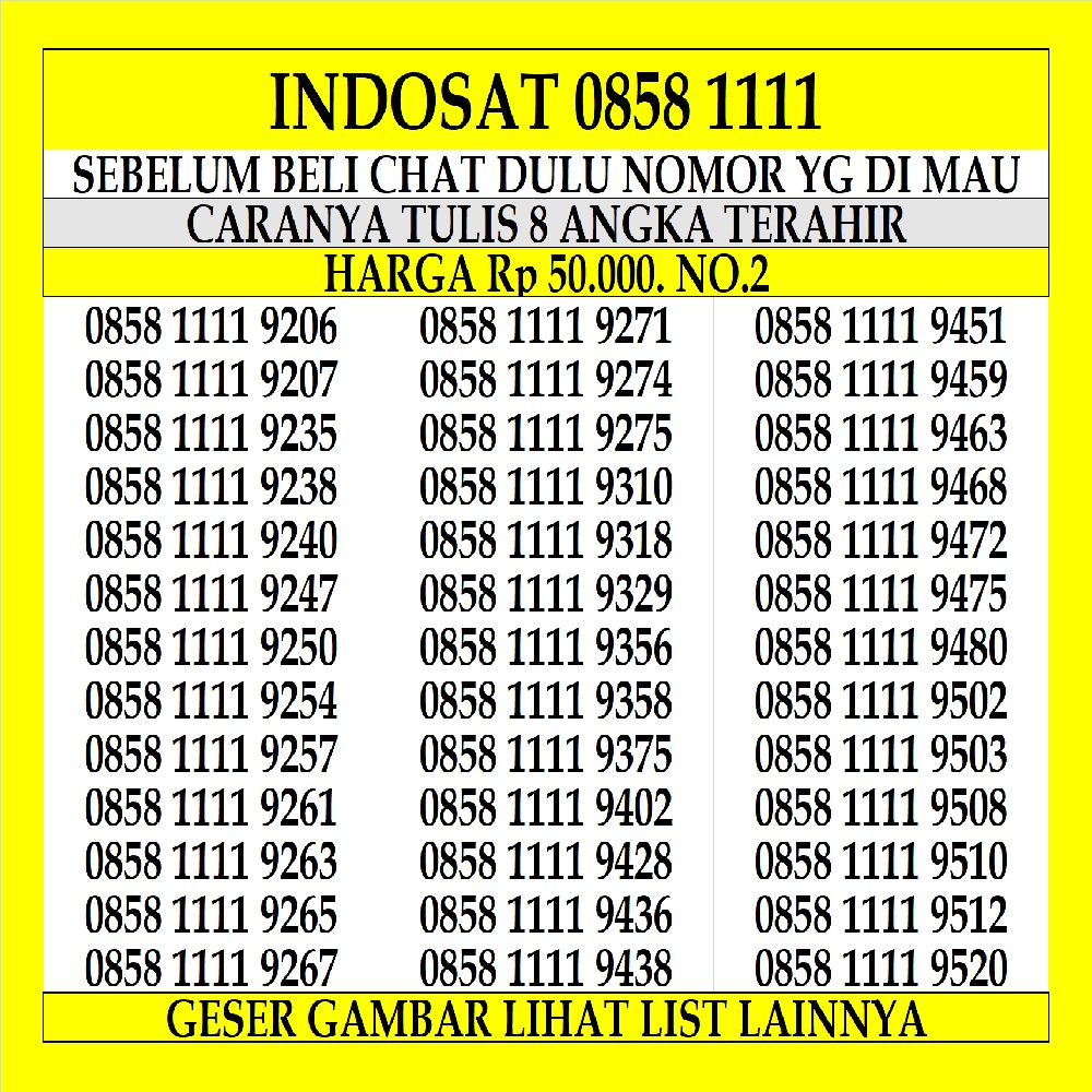 Nomor Cantik Indosat Ooredoo Kartu Perdana Prabayar murah