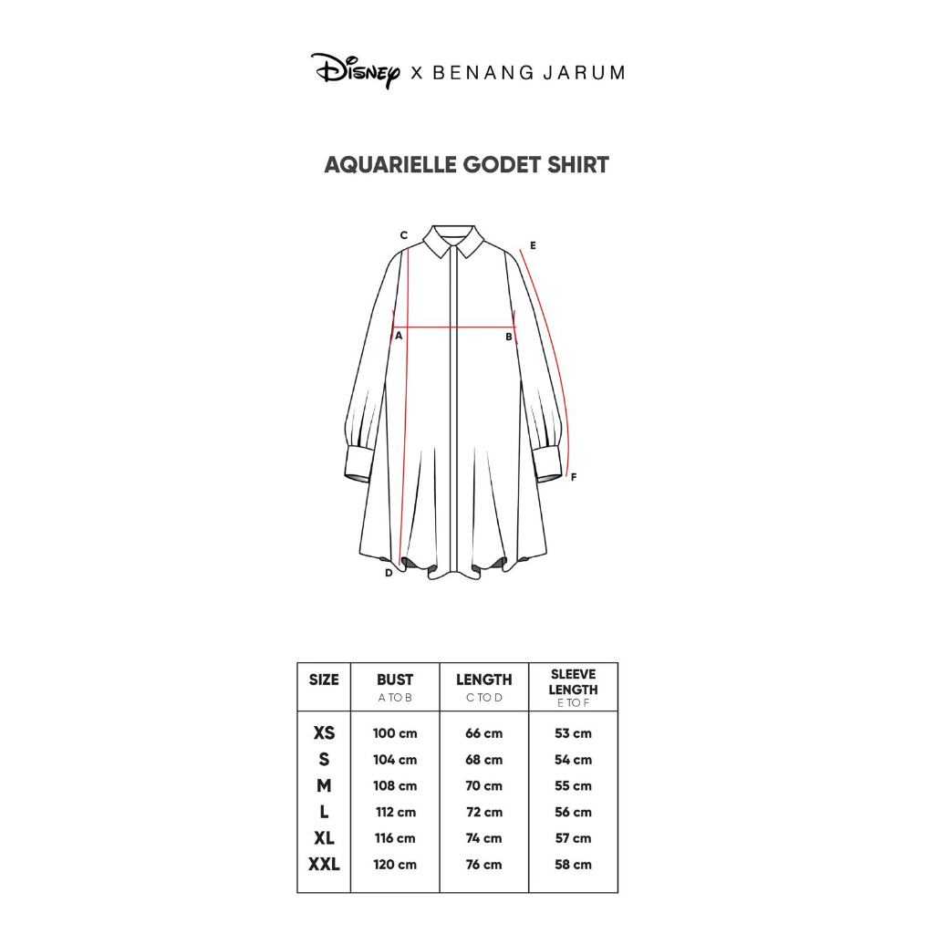 AQUARIELLE GODET SHIRT - BENANG JARUM