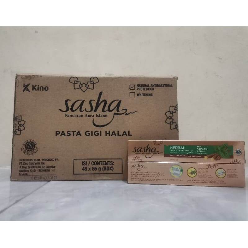 Sasha odol herbal siwak islami anti plaque membersihkan gigi