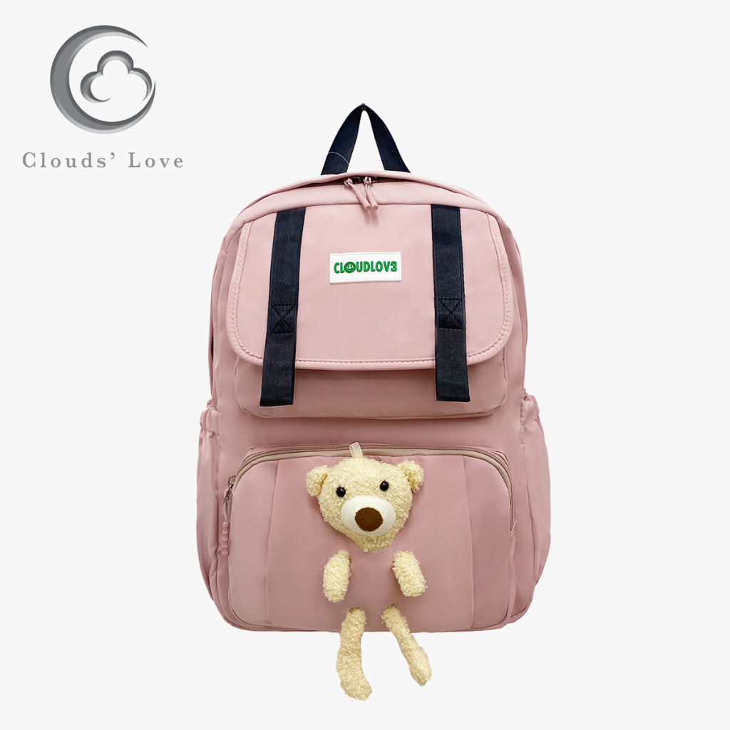 Tas Ransel Sekolah CLOUDS' LOVE 38035 Backpack Remaja Muat Laptop 16inch Bahan Anti Air WATCHKITE WKOS