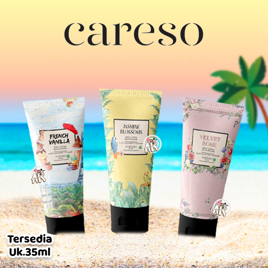 CARESO BODY LOTION 35ML SERIES ( FRESH VANILLA / JASMINE BLOSSOMS / VELVET ROSE )