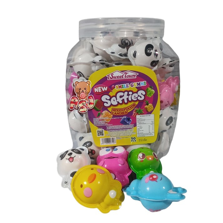 PERMEN LUNAK SOFTIES ANIMAL TOPLES ISI 50