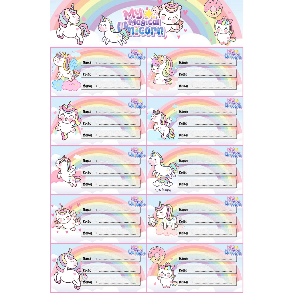 

Sticker Buku Mapel Label Buku Mata Pelajaran Sticker Buku Pelajaran(10 pcs)