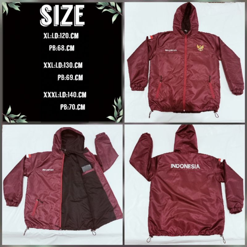 JAKET WP INDONESIA GARUDA PREMIUM size BiG (xL/xxL/xxxL)(unisex) bordir Garuda permanen