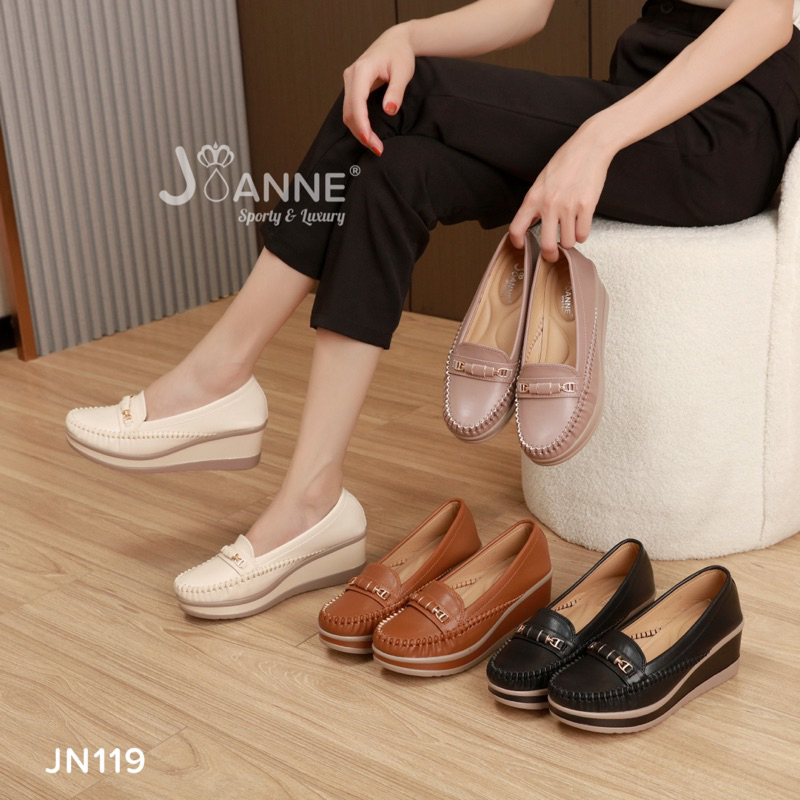 [ORIGINAL] JOANNE Closed Toe Wedges Shoes Sepatu Wanita #JN119