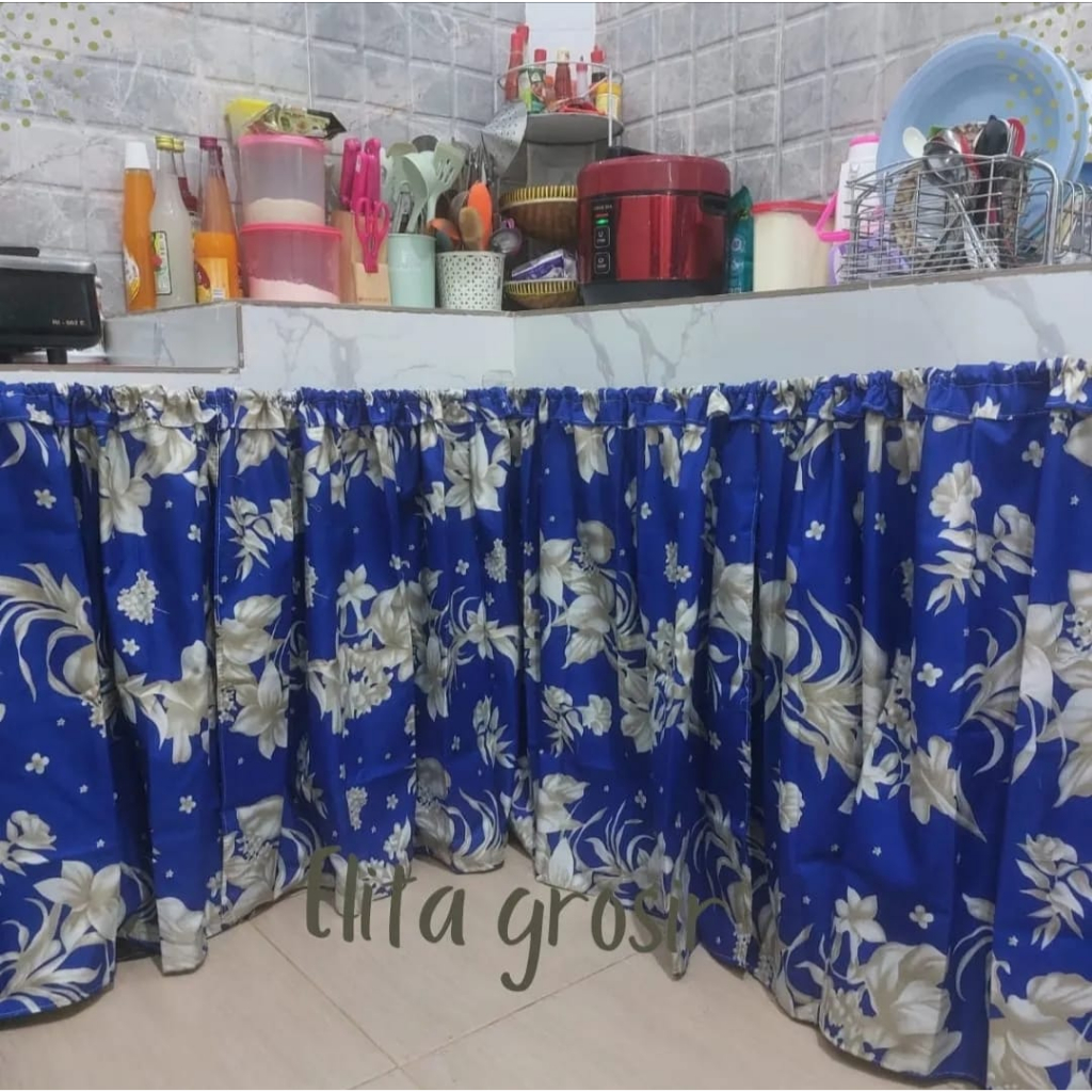 Gorden Kolong Dapur Minimalis Uk 100 x 75 cm + Bonus Tali