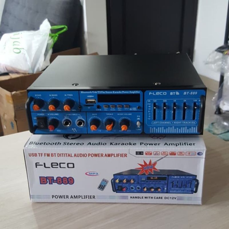 Power amplifier fleco BT-889 bluetooth ampli subwoofer karaoke/MP3 wireless