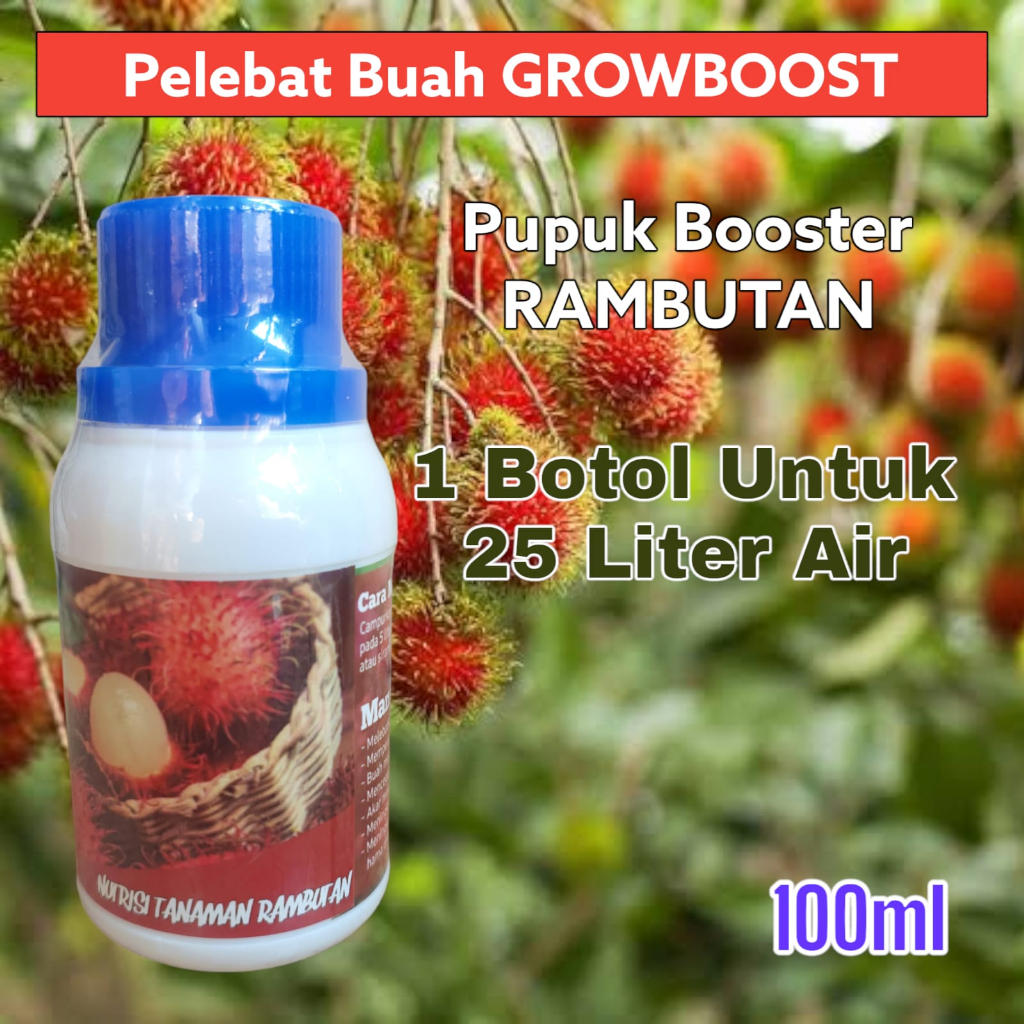 Pupuk Buah Rambutan Premium Organik GrowBoost Buah Rambutan 100ml