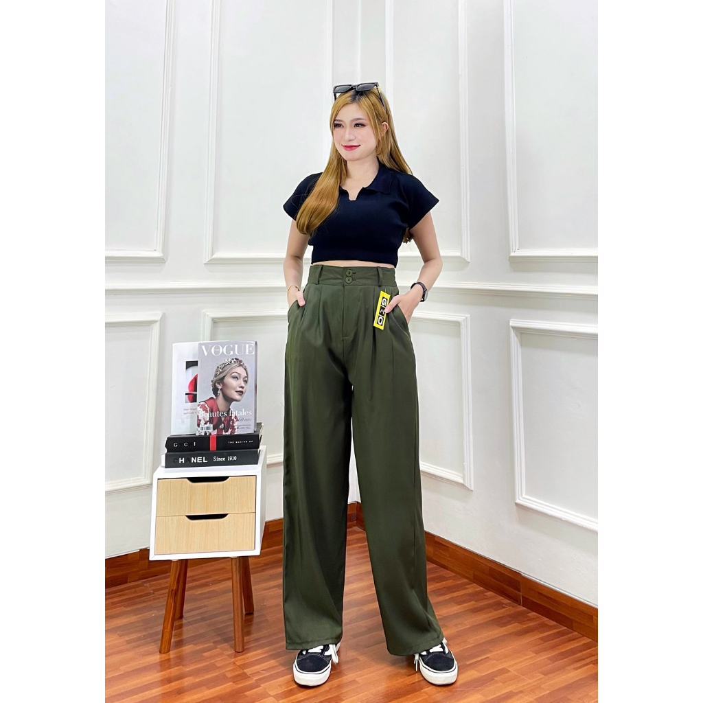 loose pant trousers kulot higtwaist anti kusut