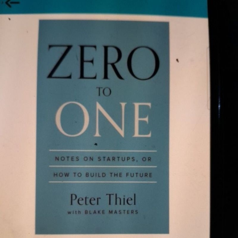 

ZERO TO ONE PETER THIEL