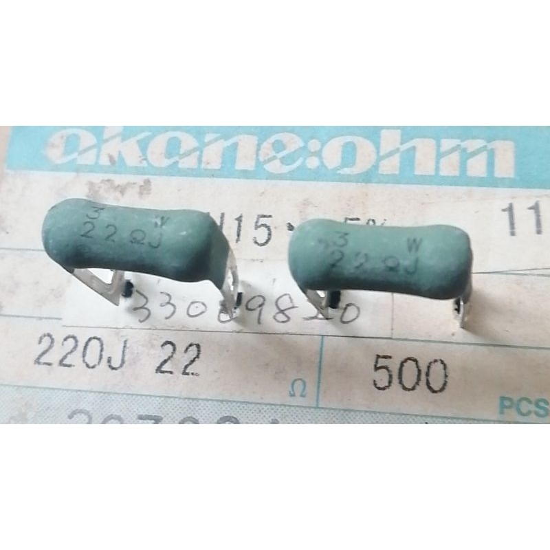 1 biji RESISTOR 22R, 3 WAT, AKANE OHM