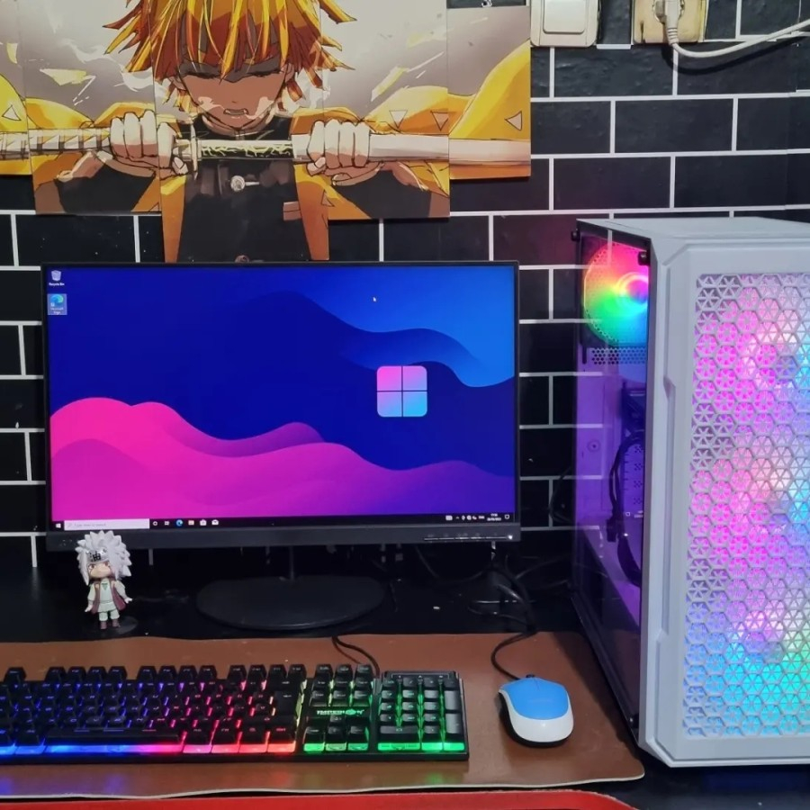 PC LENGKAP MONITOR 24INCH RAKITAN CORE I5 12400 GEN 12HDD 500GBSSDVGA  2GB DDR5