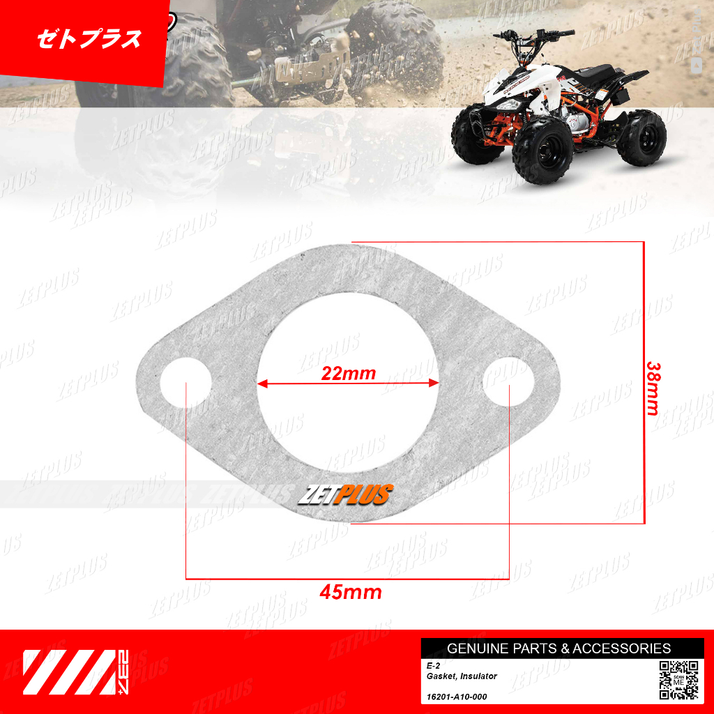 GASKET INSULATOR ATV RAZOR 100 SP /paking intake manifold/manipul karbu viar