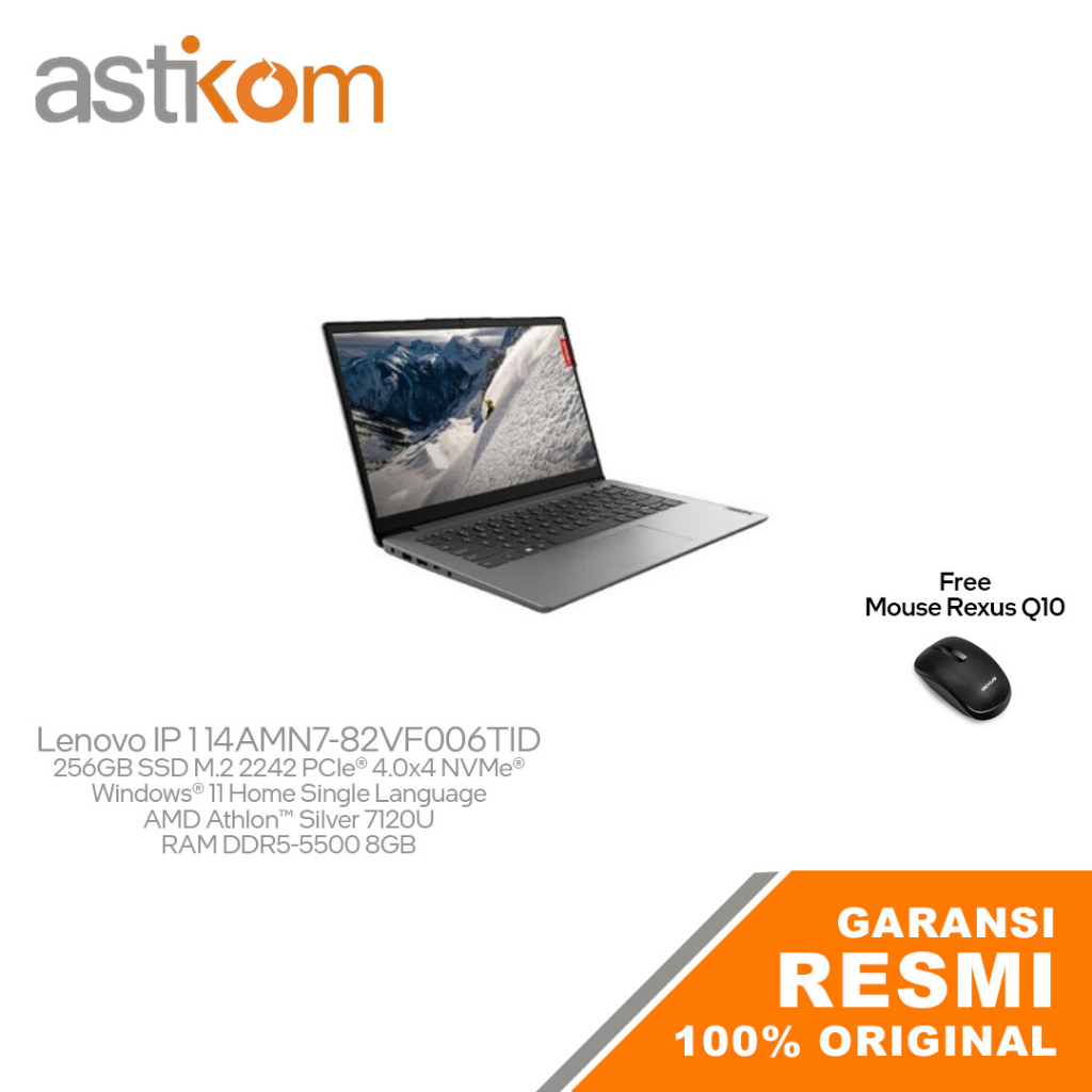 Lenovo IdeaPad 1 14AMN7-82VF006TID Athlon Silver 7120U 8GB 256GB W11