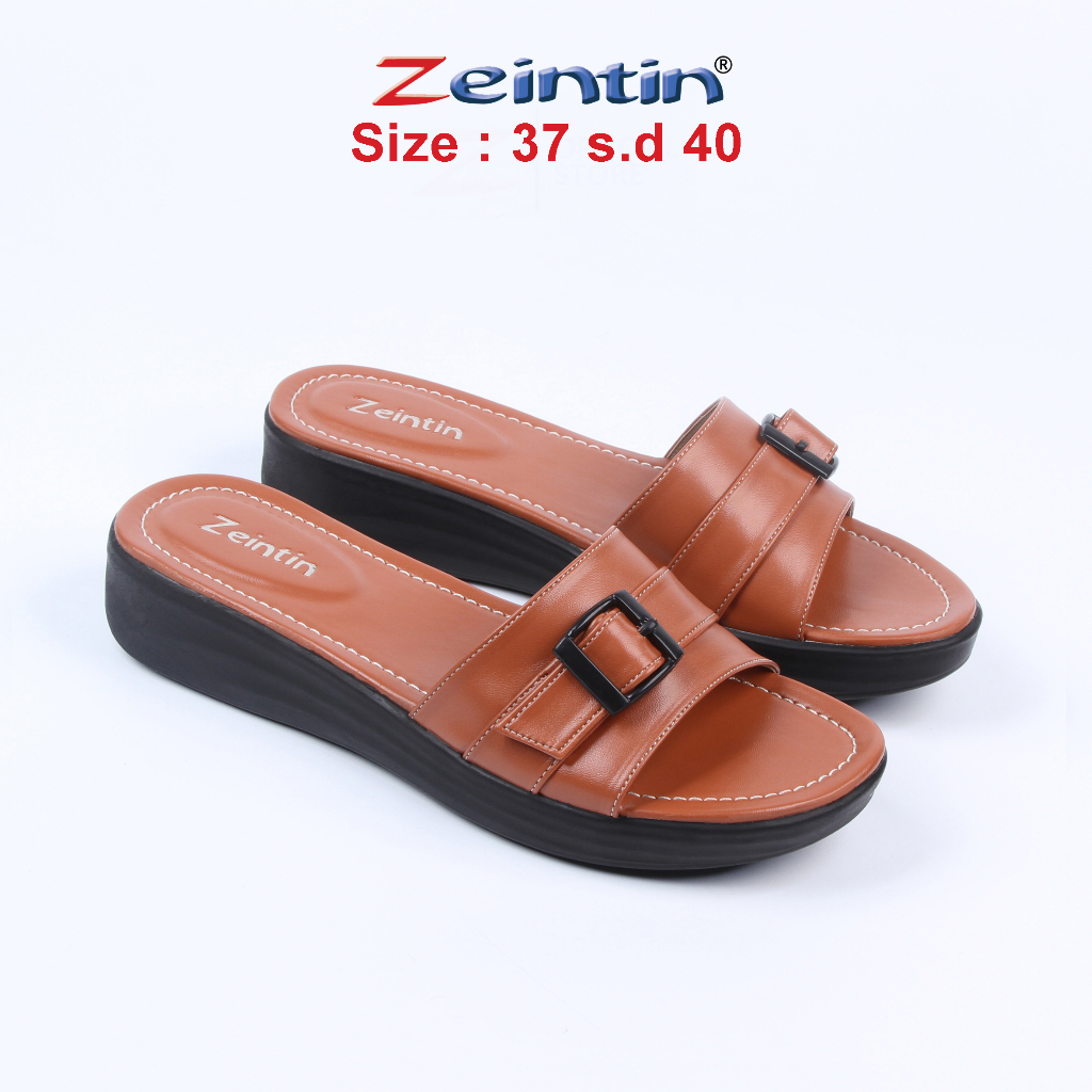 Zeintin - Sandal Wanita Bahan Kulit Sintetis Fashion Wanita Sandal Wedges Wanita Original Zeintin HP