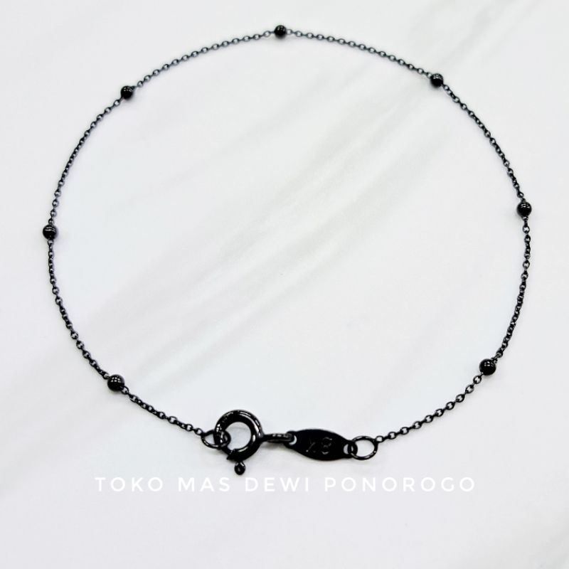GELANG TANGAN JEDAR BLACK GOLD, emas asli kadar 8K/375%