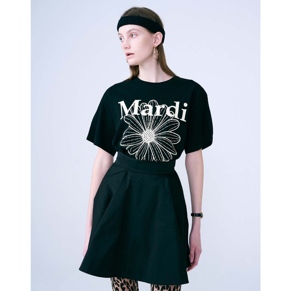 MARDI MERCREDI TSHIRT FLOWERMARDI (BLACK CREAM)