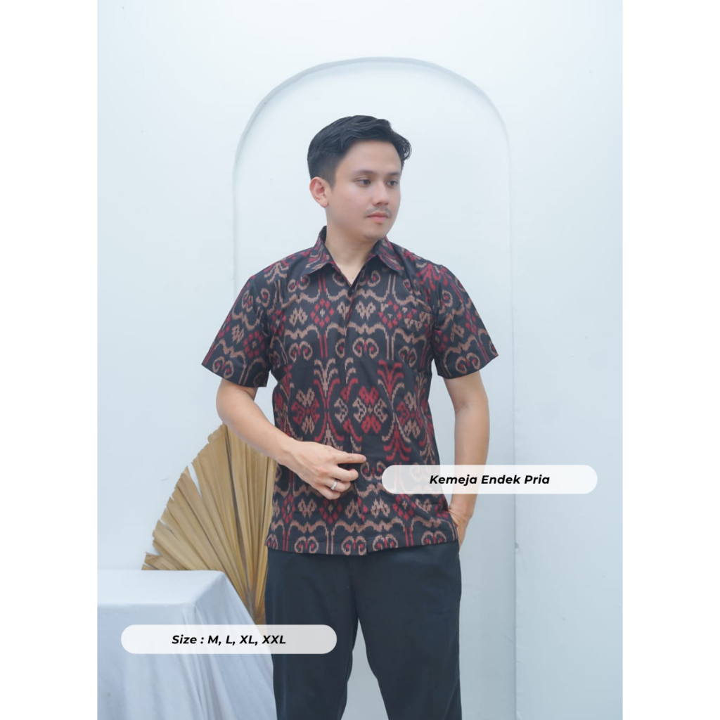 baju kemeja endek pria