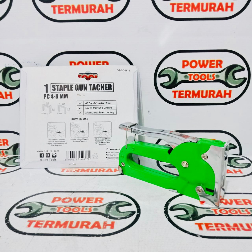 

STAPLER GUN TACKER TEKIRO SG1671 GUN TUCKER STAPLE GUN STEPLES TEMBAK